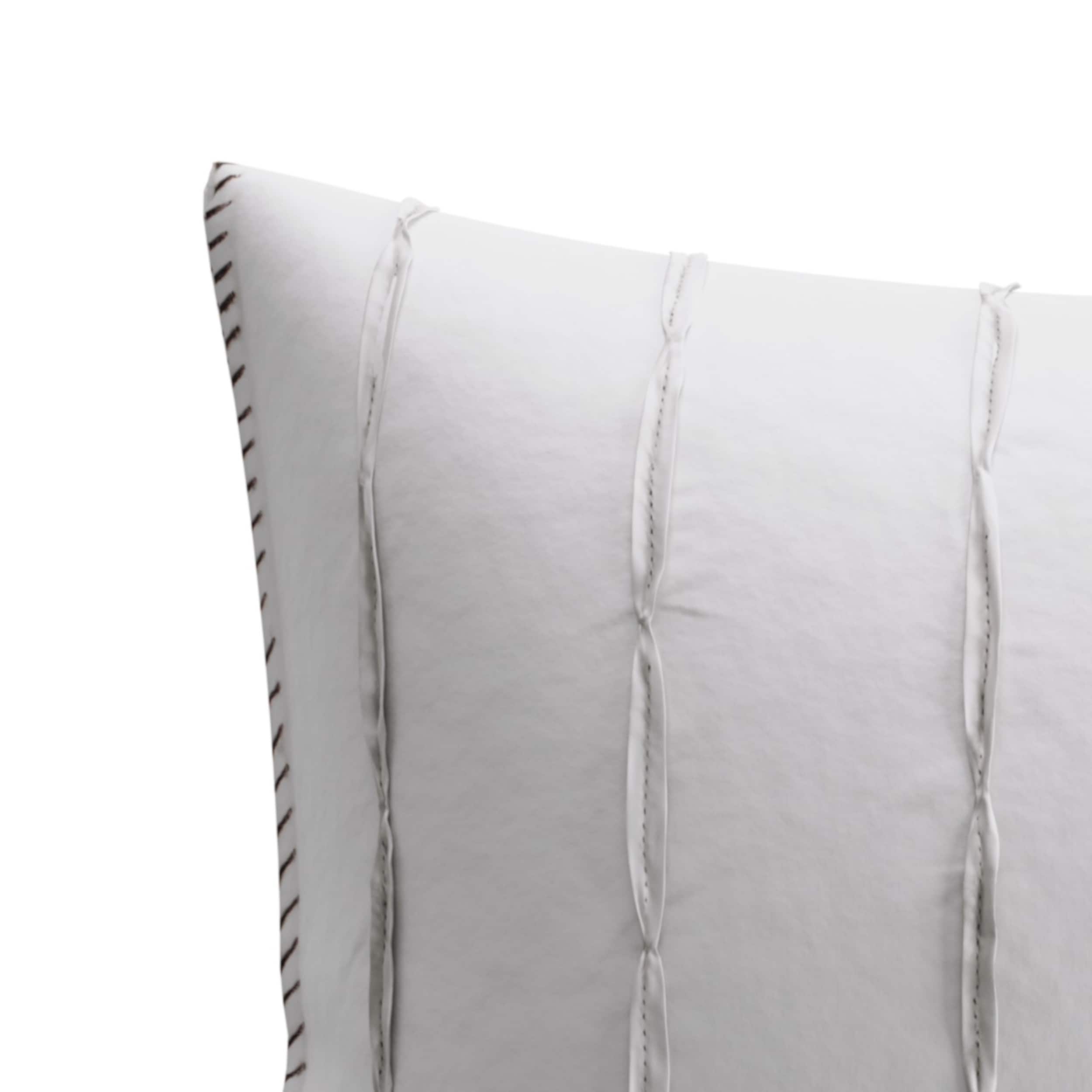 Vera Wang Charcoal Vines Gathered Pleats Ivory Throw Pillow On Sale Bed Bath & Beyond 35983578