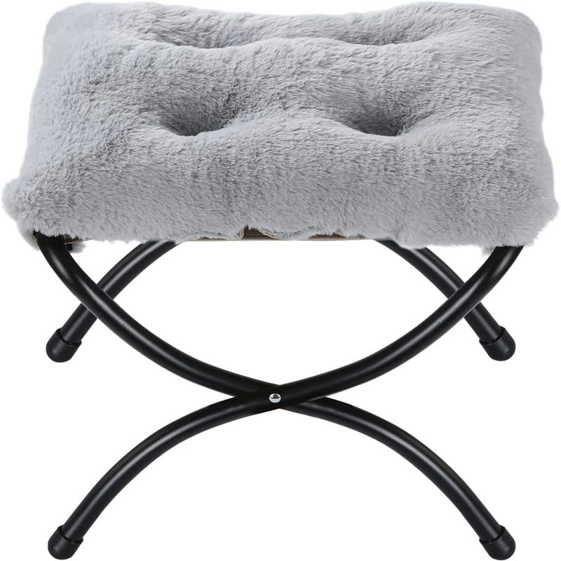 Upholstered Morden Folding Footstool for Home
