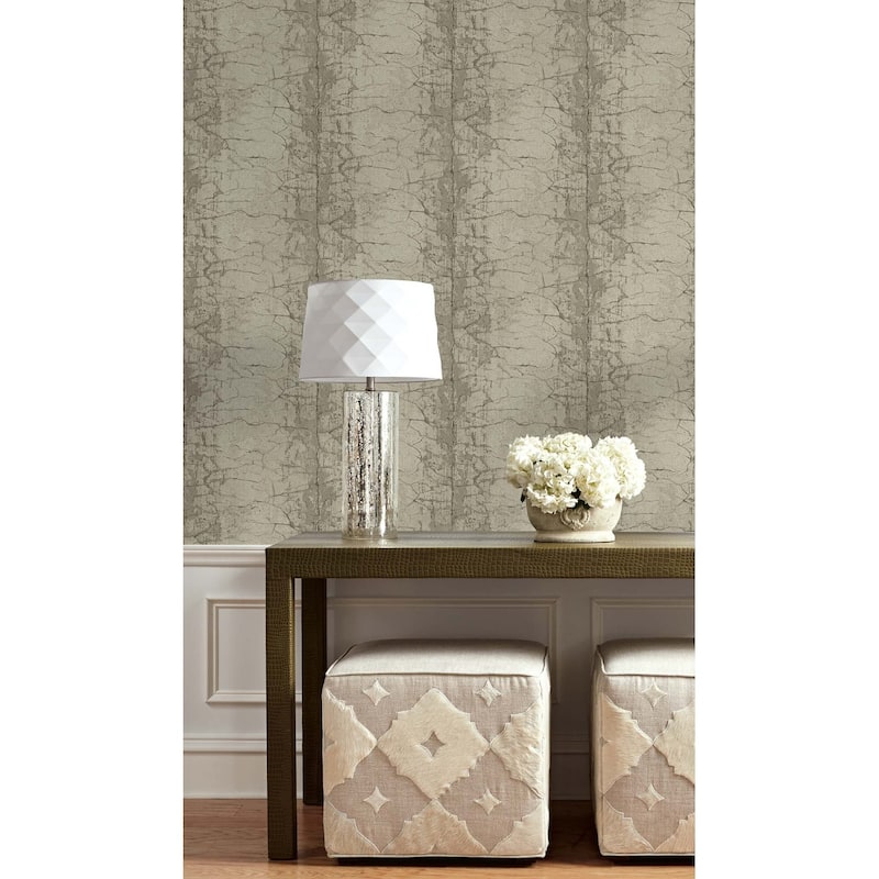 Seabrook Designs Faux Metal Paneling Unpasted Wallpaper