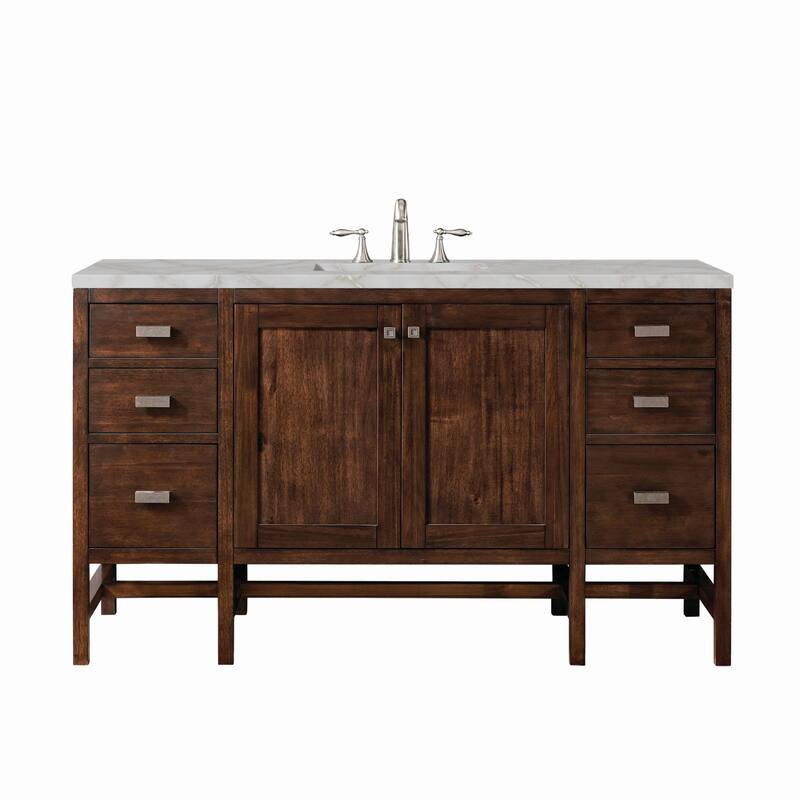 James Martin Vanities E444-V60S-3VSL Addison 60" Single Basin Wood - Mid-Century Acacia