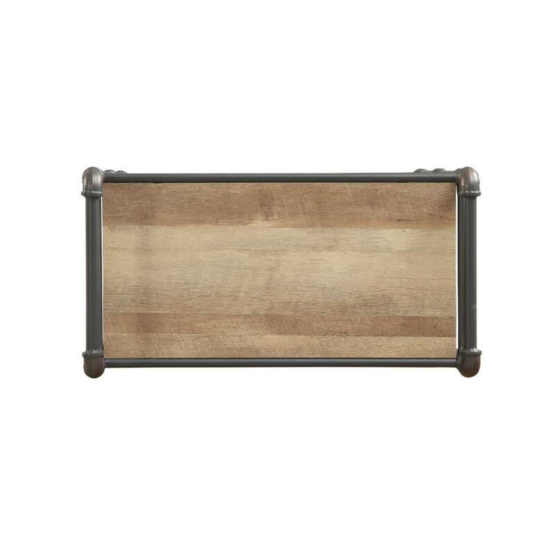 Rectangular 4 Tier Bookshelf in Antique Oak