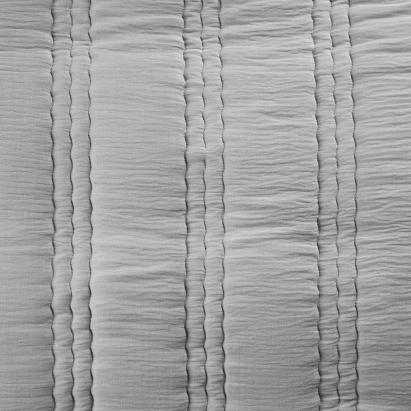 3 PCS Full/Queen Poly Gauze Quilt Set Gray