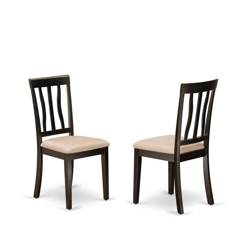 5-Piece Cappuccino Solid Wood Top - Dining Room Set - Seats 4