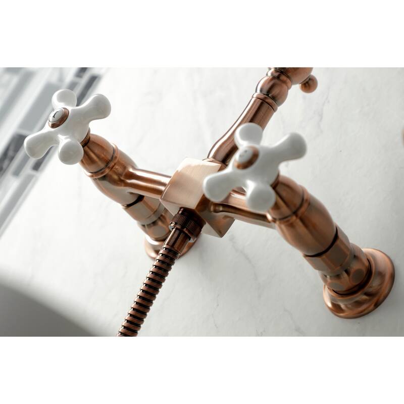 Kingston Brass Heritage Wall Mount Kitchen Faucet
