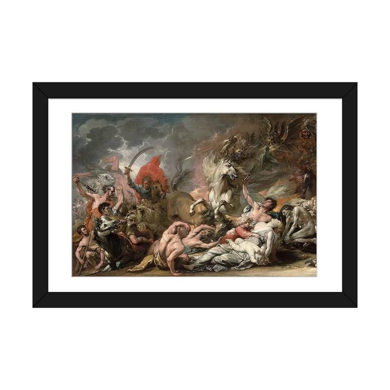 iCanvas "Death on the Pale Horse, 1796" by Benjamin West - Black - 24x32x1