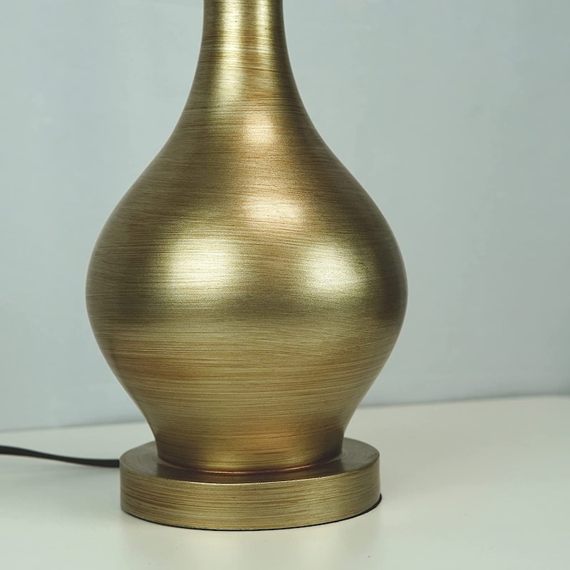 26.5" Brushed Gold Vase Table Lamp - N/A