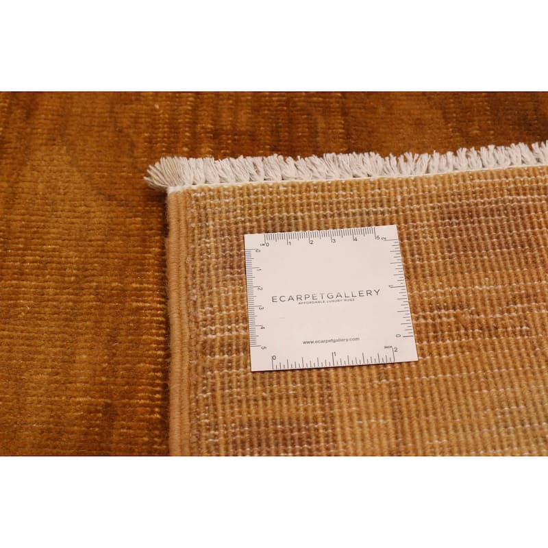 ECARPETGALLERY Hand-knotted Vibrance Brown Wool Rug - 7'10 x 9'8