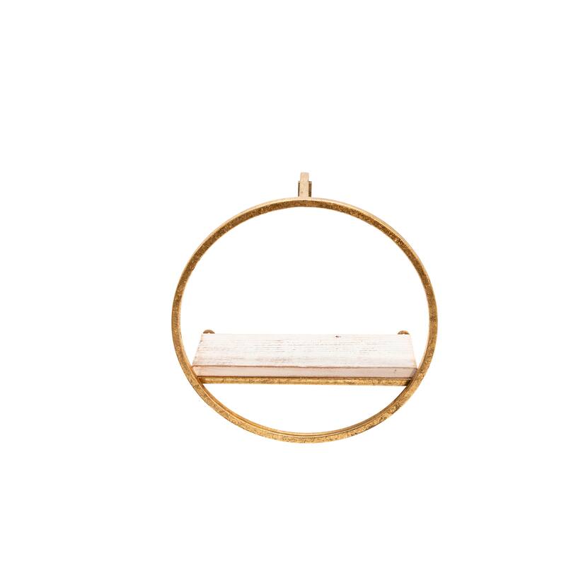 Sagebrook Home Modern Set of 3 Metal and Wood Storage Shelves