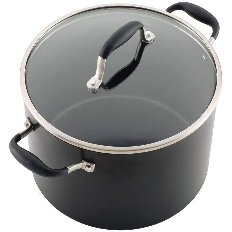Anolon Advanced Home Hard-Anodized 10-Quart Nonstick Stockpot, Moonstone