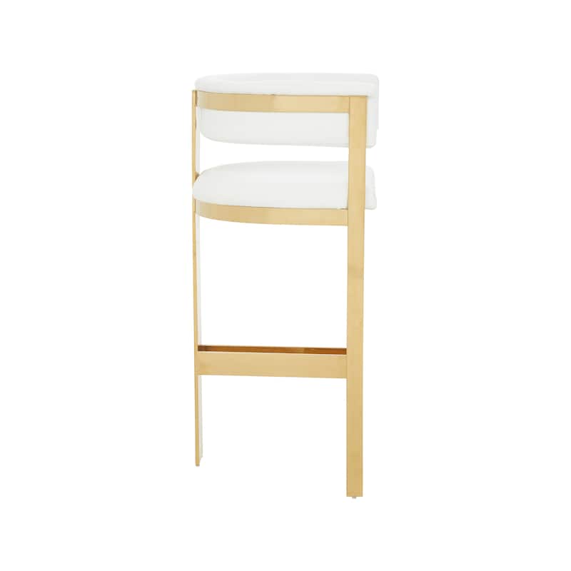 Modrest Boswell Modern White & Gold Barstool