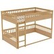 preview thumbnail 7 of 11, Wooden Bunk Bed with Ladder, Guardrails, and Detachable Design for Kids or Guest Room