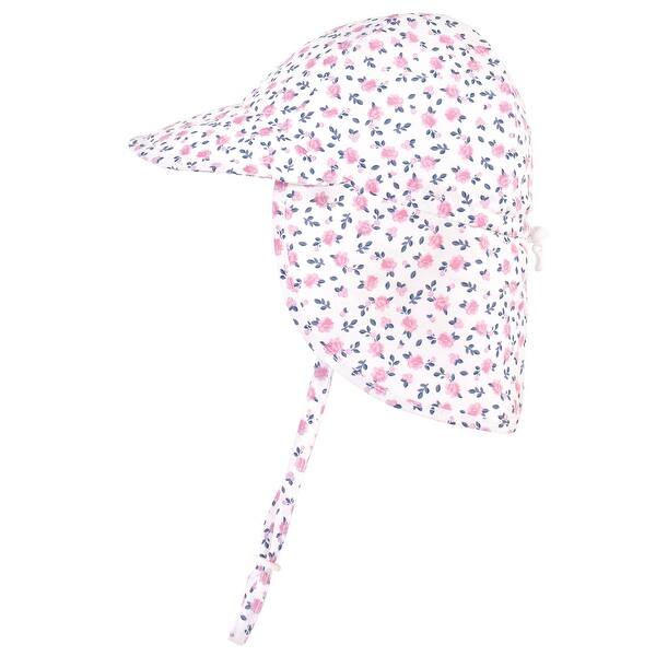 slide 1 of 1, Hudson Baby Infant Girl Sun Protection Hat, Berry Floral Berry Floral - 0-6 Months