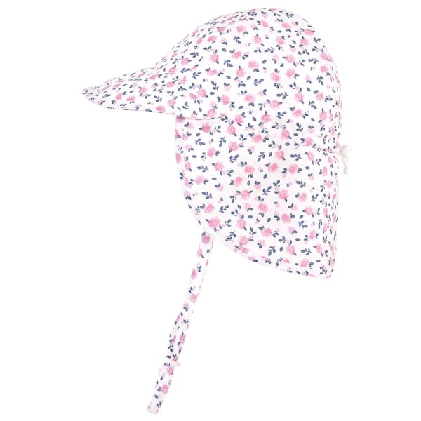 slide 1 of 1, Hudson Baby Infant and Toddler Girl Sun Protection Hat, Berry Floral, 2T-4T - Berry Floral Berry Floral - 2T
