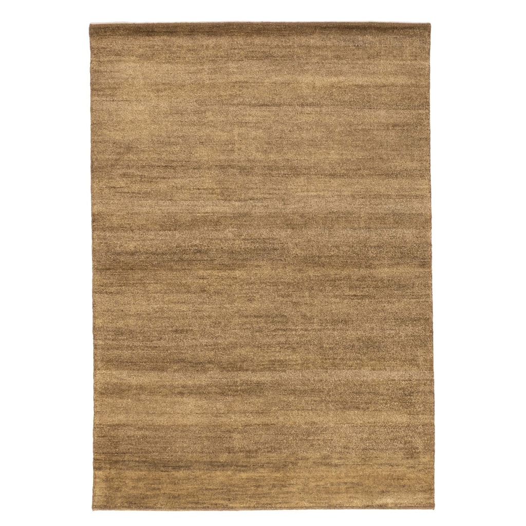 ECARPETGALLERY Hand-knotted Pak Finest Gabbeh Olive Wool Rug - 4'2 x 5'11