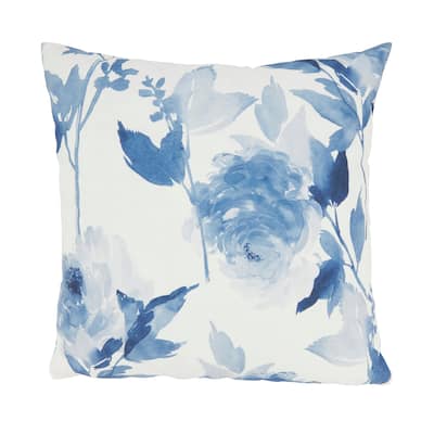 Blossom Breeze Floral Outdoor Poly Filled Throw Pillow