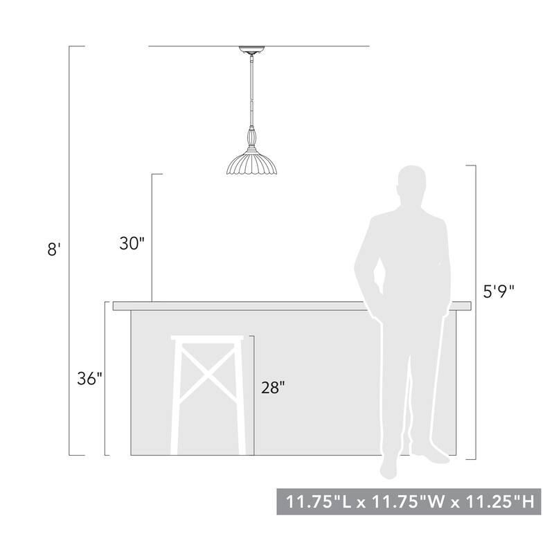 Audra 1 Light Pendant