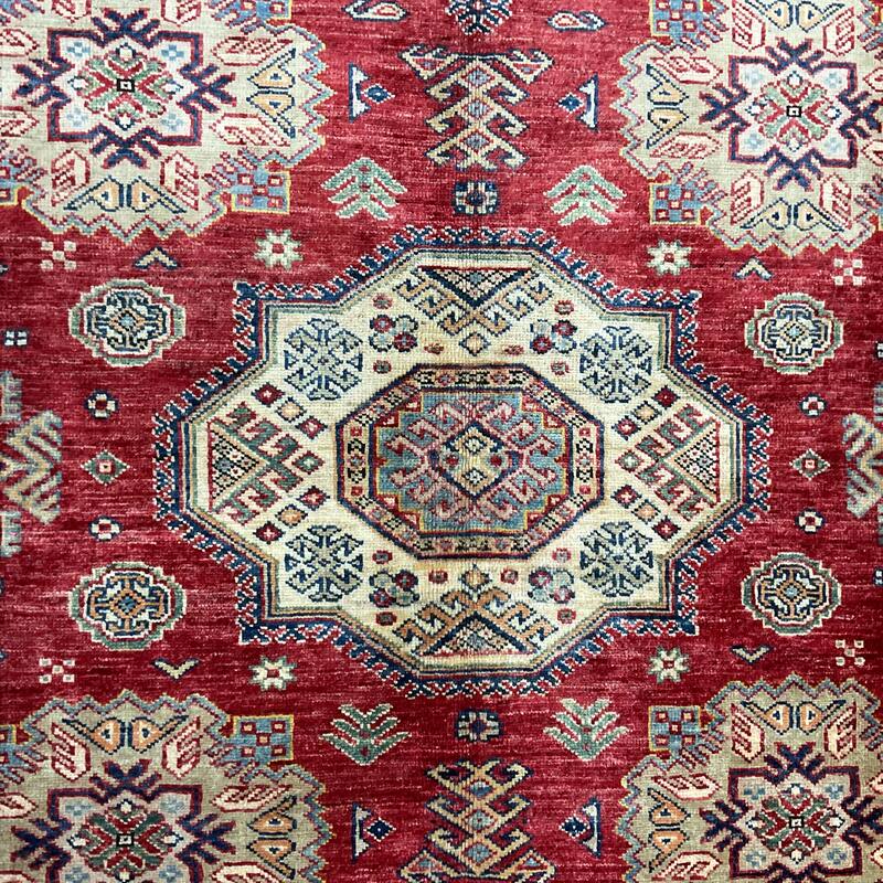HERAT ORIENTAL Handmade Super Kazak Wool Rug - 5'7" x 7'9"