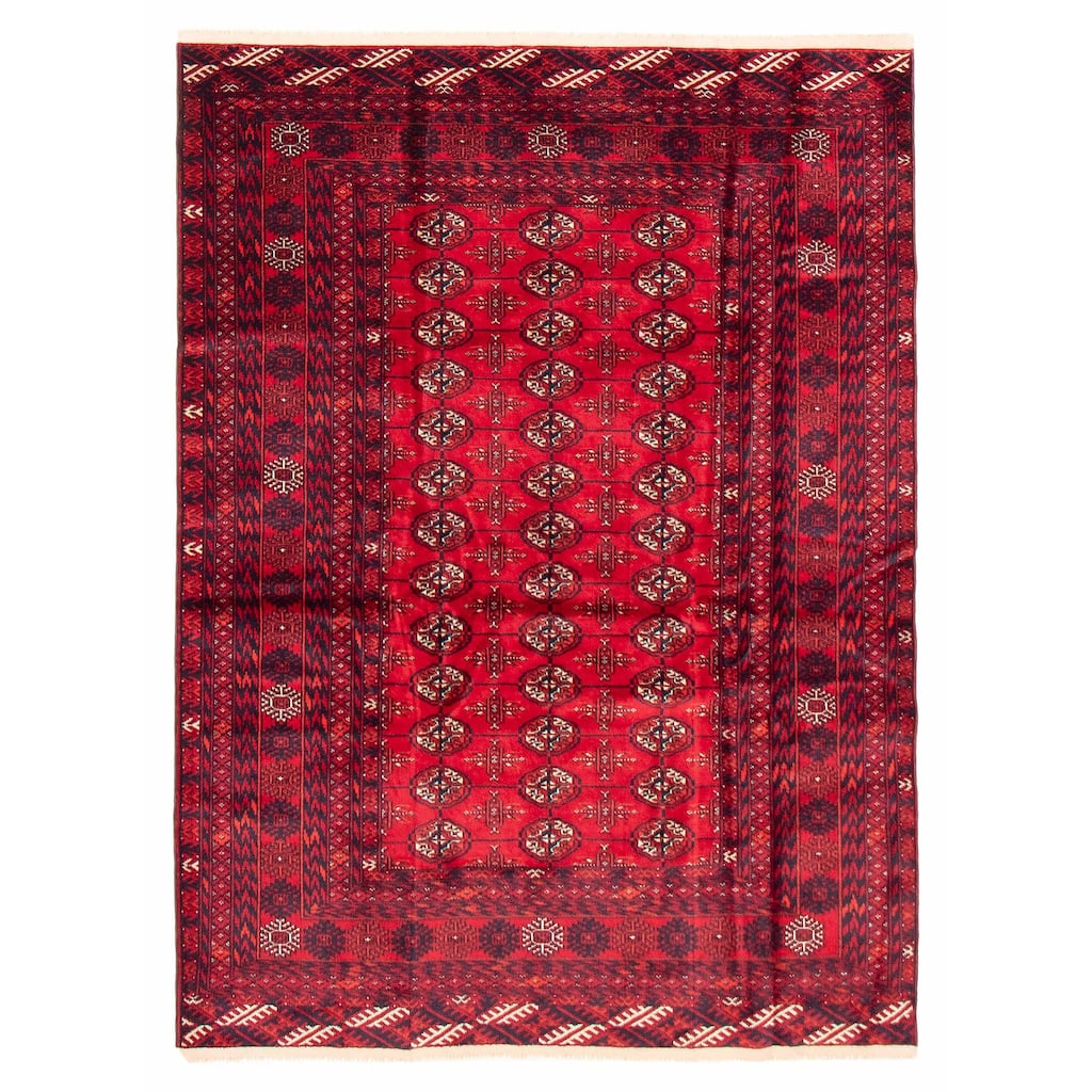 Teimani Red Rug 4'1" x 5'11" - 4'1 x 5'11