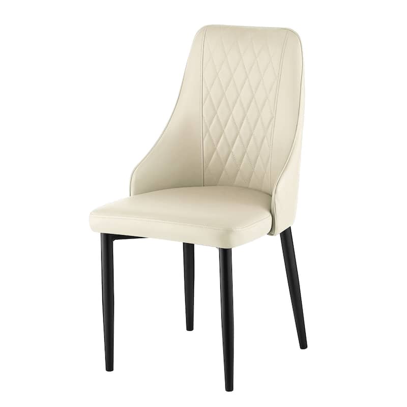 Faux Leather Upholstered Dining Chairs Set of 2 - 35.63"H x 17.72"W x 17.32"D