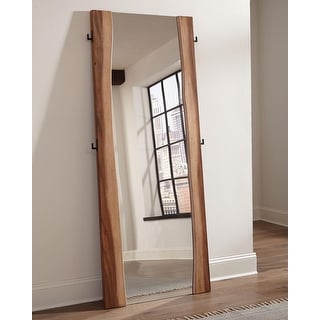 Winslow 31 x 76 Inch Standing Floor Mirror Smokey Walnut