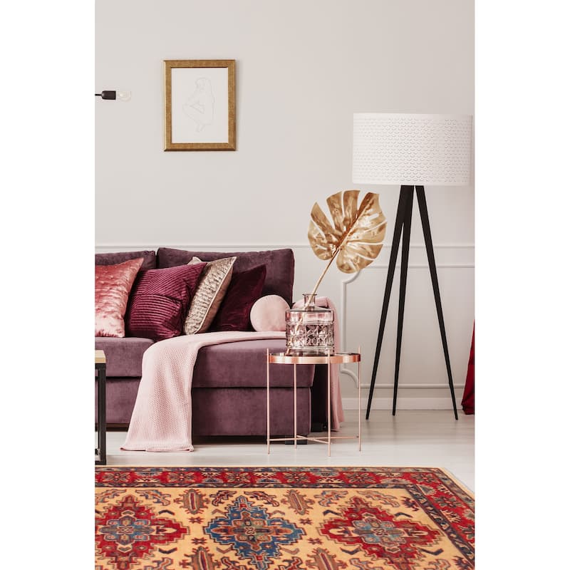 ECARPETGALLERY Hand-knotted Uzbek Ghazni Ivory Wool Rug - 3'2 x 5'0