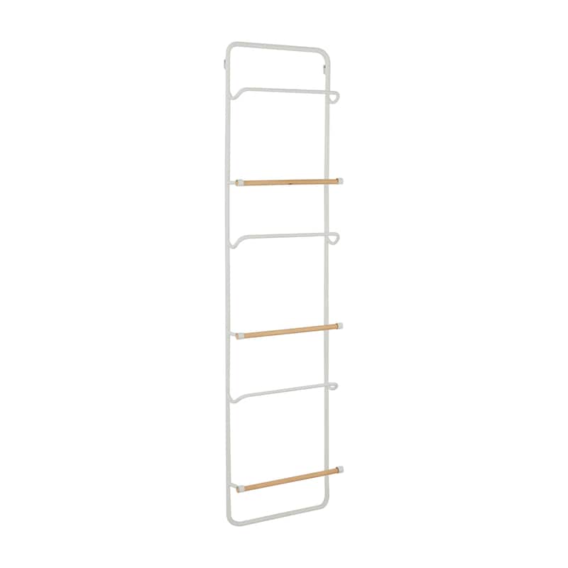 Metal Wall Mounted 6 Rack Ladder - Black or White - Roche River Decor