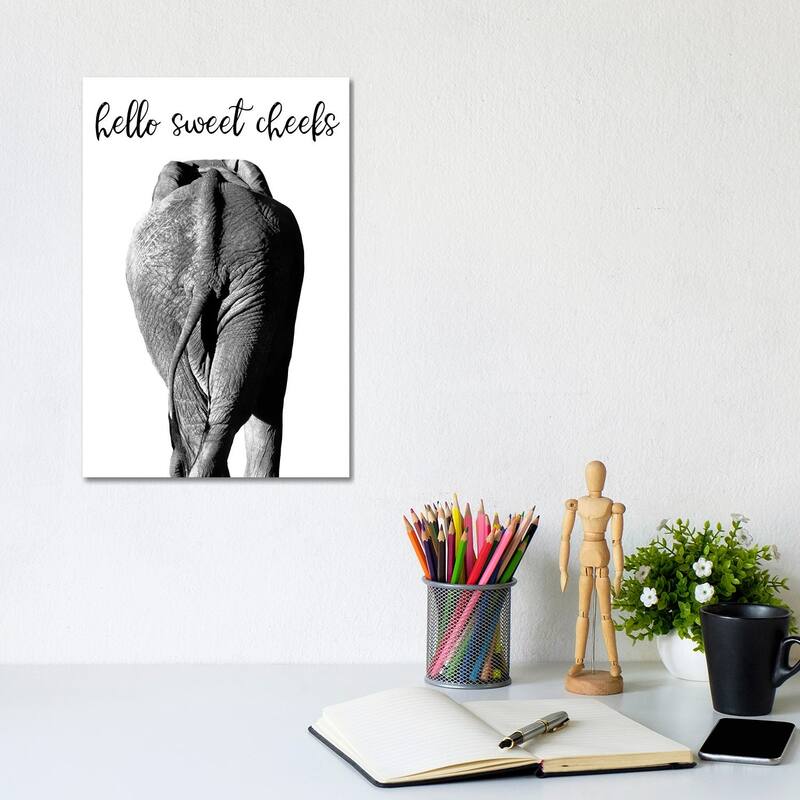 iCanvas "Elephant Bum" by Danita Delimont Canvas Print - 12x8x0.75