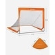 preview thumbnail 2 of 12, Set of 2 Folding Children's Soccer Goal Orange - 47.2"L x 35.4"W x 35.4”H
