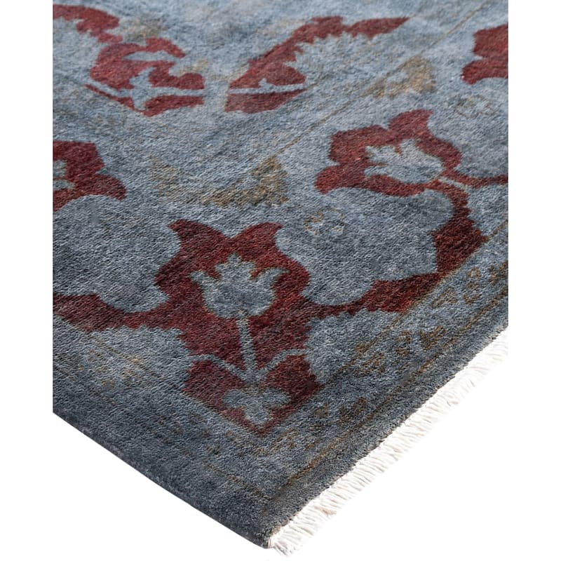 Overdyed One-of-a-Kind Hand-Knotted Area Rug - Gray - 6' 1" x 9' 1"