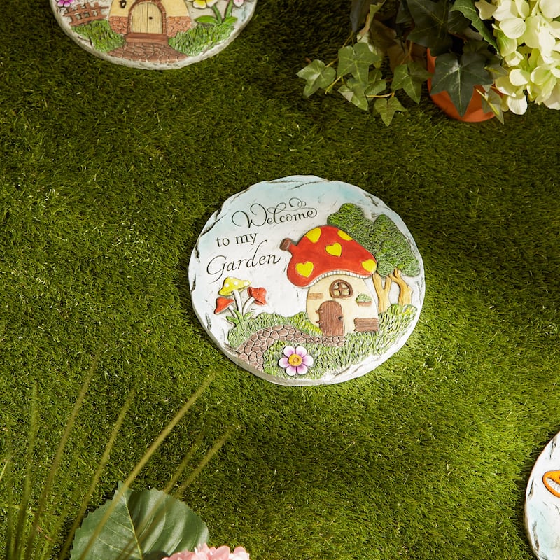 Sunflower Dot Flip Flop Stepping Stone