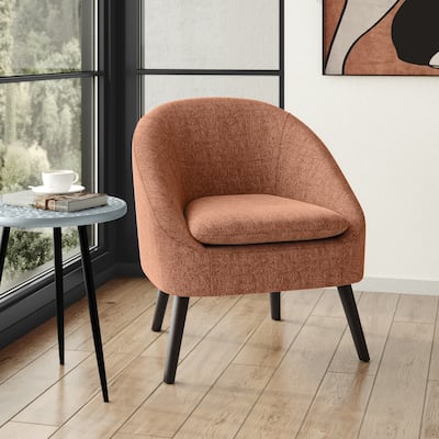WYNDENHALL Bonita 27 inch Wide Irregular Mid Century Modern Accent Chair - 26.6" D x 26.8" W x 31.5" H