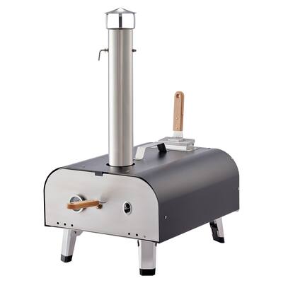CO-Z Portable Outdoor Wood Fired Pizza Oven - Black