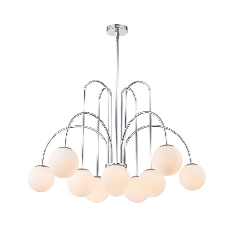 Modern Sputnik Glass Bubble Chandelier in Gold for Dining Room