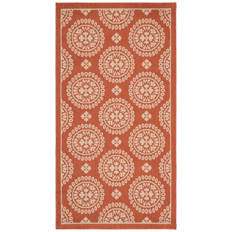 SAFAVIEH Courtyard Lyndy Rug - 4' x 5'7" - Terracotta