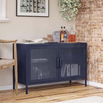 The Novogratz Channing 2 Door Wide Metal Storage Cabinet