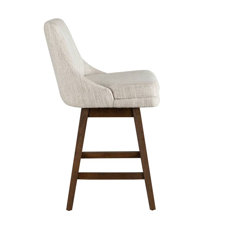 Branson Modern Bar Stool, Upholstered Counter Stool with Solid Wood Frame