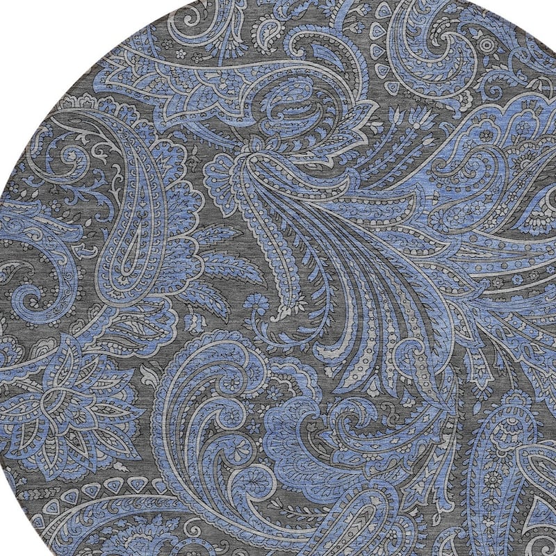 HomeRoots Paisley Transitional Rectangle Outdoor Rug