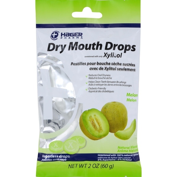Hager Pharma Dry Mouth Drops - Melon - 2 oz