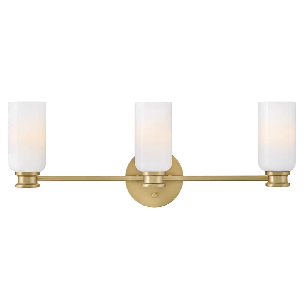 Lark 85613-CO Naomi 3 Light 24" Wide Vanity Light with Case Opal Glass