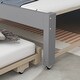 preview thumbnail 9 of 7, Gray Twin Over Pull-out Bunk Bed with Trundle, Convertible, Guardrail