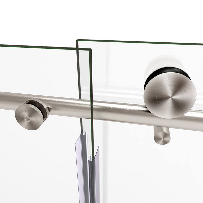ELEGANT 60'' x 62'' Frameless Sliding Tub Door Stainless Steel