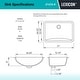 preview thumbnail 4 of 4, Lexicon Platinum V214 Quartz Composite Rectangle Vanity Sink - Galaxy White