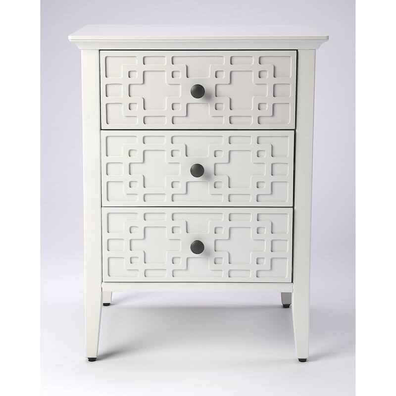 Kinsley Glossy White Nightstand