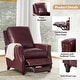 preview thumbnail 48 of 57, Cigar Mid-century Modern Genuine Leather Recliner with Solid Wood Legs and Nailhead Trim Set of 2 by HULALA HOME