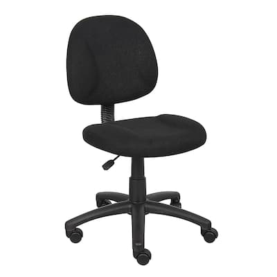 Nylon Black Boss Office Deluxe Posture Chair, 25" W x 25" D x 35-40" H