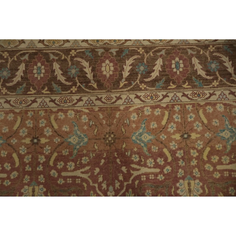 Hand Knotted Oriental 100% Wool Carpet Traditional All-Over Oranges & Rust Ziegler Area Rug - 10' 0'' X 6' 9''