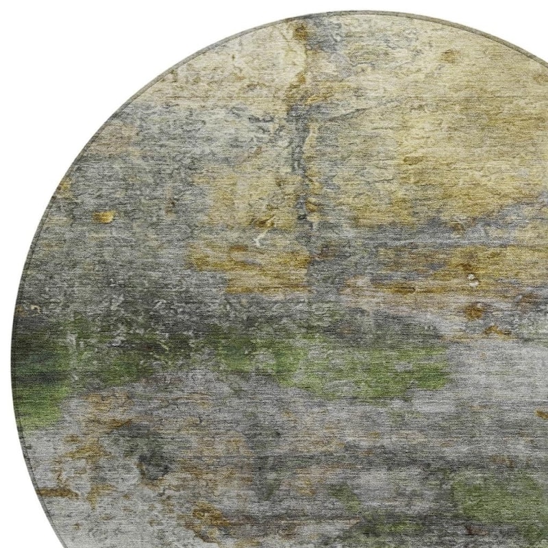 HomeRoots Abstract Transitional Rectangle Outdoor Rug