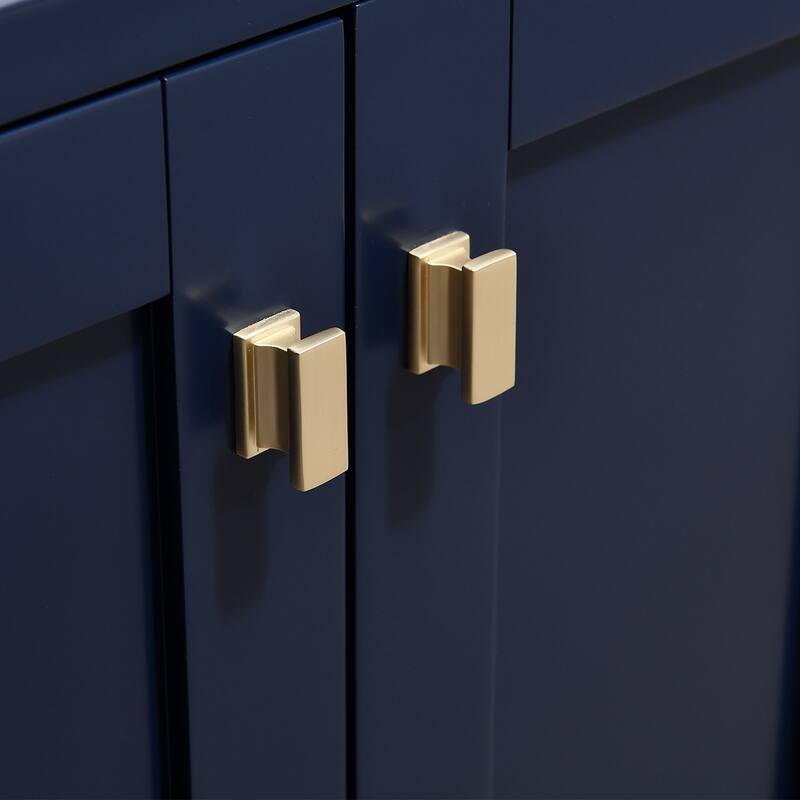 StarrySky 42 inch Undermount Single Sink Bathroom Vanity with Engineered Carrara Marble Top - 42 inch