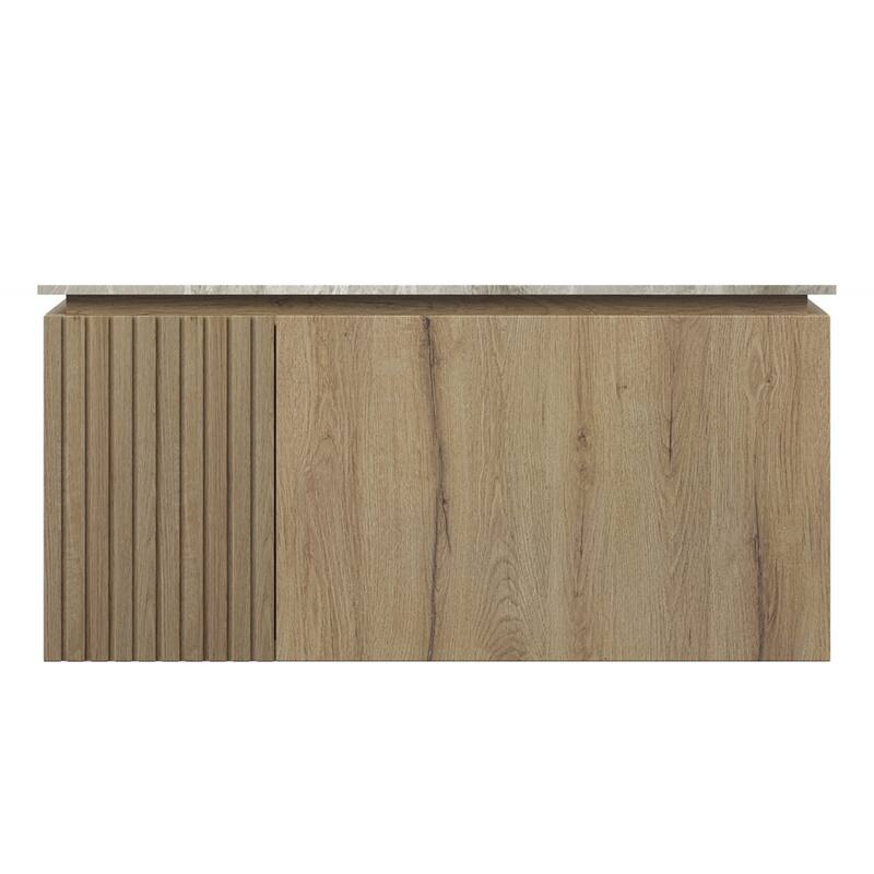 30" White Oak Cabinet only, NO Basin and Top, NO Faucet and Sink Cover