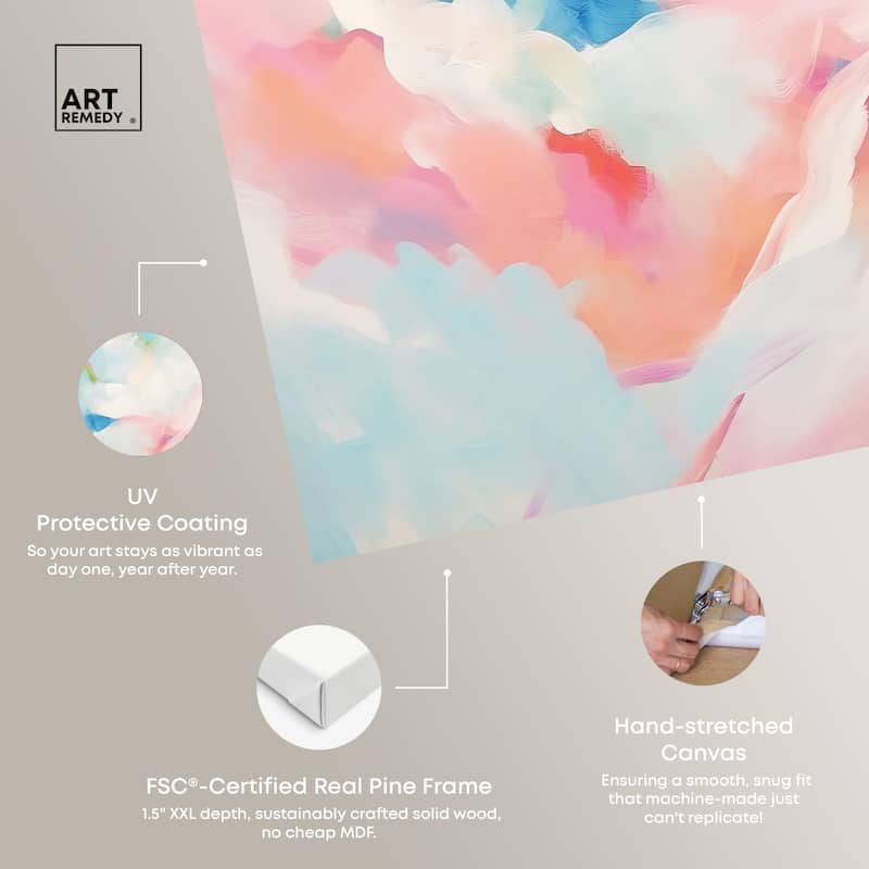 Cotton Candy Clouds I Canvas by Art Remedy, Gallery Wrapped